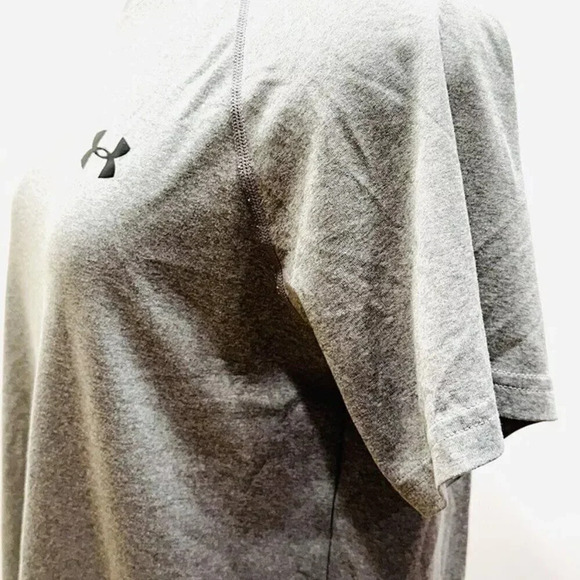 UNDER ARMOUR Men Short Sleeve Pullover Heatgear Crew Neck Gray T-Shirt Sz Small - Picture 3 of 12